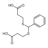 3-[2-carboxyethylsulfanyl(phenyl)methyl]sulfanylpropanoic acid Structure