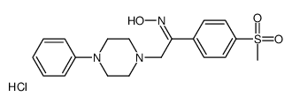 (NE)-N-[1-(4-methylsulfonylphenyl)-2-(4-phenylpiperazin-1-yl)ethylidene]hydroxylamine,hydrochloride Structure