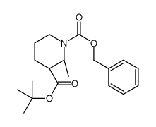 (2S,3R)-苄基 3-(叔丁氧基羰基)-2-甲基哌啶-1-羧酸结构式