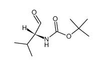 (R)-(3-甲基-1-氧代丁-2-基)氨基甲酸叔丁酯结构式