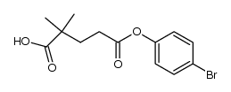 α,α-Dimethyl-glutarsaeure-mono-(p-brom-phenyl)-ester结构式
