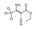 ethyl 3-amino-4,4,4-trichloro-2-cyanobut-2-enoate结构式