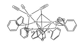 {Pd2Co2(CO)7(dppm)2}结构式