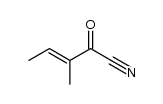 tigloyl cyanide Structure