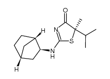 (R)-2-((1S,2S,4R)-bicyclo[2.2.1]heptan-2-ylamino)-5-isopropyl-5-methylthiazol-4(5H)-one Structure