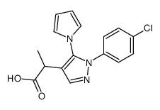 2-[1-(4-chlorophenyl)-5-pyrrol-1-ylpyrazol-4-yl]propanoic acid结构式
