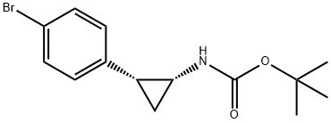 顺式-(2-(4-溴苯基)环丙基)氨基甲酸叔丁酯结构式