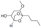 6,8-Dioxabicyclo3.2.1octan-2-ol, 5-butyl-4-methoxy-, 1R-(exo,exo)-结构式