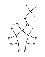 1-hydroxy-1-(tert-butylperoxy)perfluorocyclopentane结构式