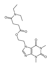 2-(1,2,3,6-tetrahydro-1,3-dimethyl-2,6-dioxo-7H-purin-7-yl)ethyl 4-(diethylamino)-4-oxobutyrate结构式