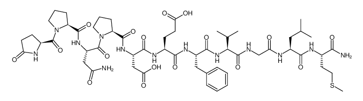 pGlu-Pro-Asn-Pro-Asp-Glu-Phe-Val-Gly-Leu-Met-NH2结构式