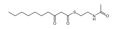 β-ketodecanoyl-N-acetylcysteamine thioester结构式