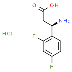 (R)-3-氨基-3-(2,4-二氟苯基)丙酸盐酸盐结构式