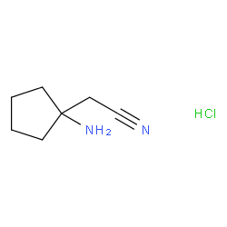 2-(1-氨基环戊基)乙腈盐酸盐结构式
