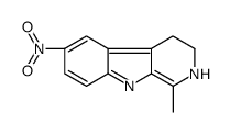 1-methyl-6-nitro-3,4-dihydro-2H-pyrido[3,4-b]indole结构式
