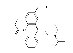 (R)-2-(3-(diisopropylamino)-1-phenylpropyl)-4-(hydroxylmethyl)phenyl methacrylate Structure