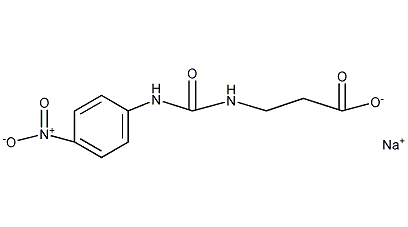 N-[[(4-硝基苯基)氨基]羰基]-β-丙氨酸钠结构式