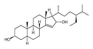 24-ethylcholest-14-ene-3,16-diol结构式