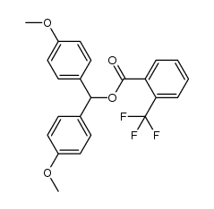 4,4′-dimethoxybenzhydryl 2-(trifluoromethyl)benzoate Structure