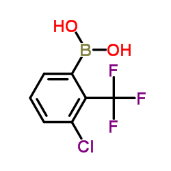 (3-氯-2-(三氟甲基)苯基)硼酸结构式