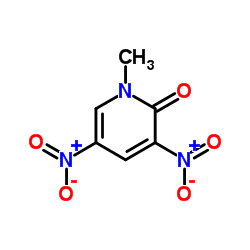 1-甲基-3,5-二硝基-1H-吡啶-2-酮结构式