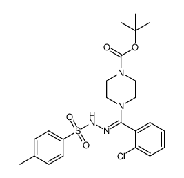 tert-butyl 4-[(Z)-(2-chlorophenyl)-N-(p-tolylsulfonylamino)carbonimidoyl]piperazine-1-carboxylate结构式