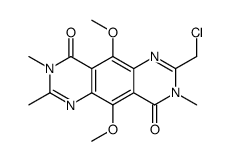 2-(氯甲基)-3,8-二氢-5,10-二甲氧基-3,7,8-三甲基嘧啶并[4,5-g]喹唑啉-4,9-二酮结构式