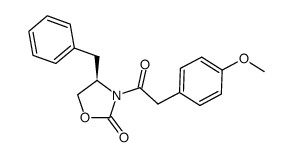 (R)-4-benzyl-3-(2-(4-methoxyphenyl)acetyl)oxazolidin-2-one结构式