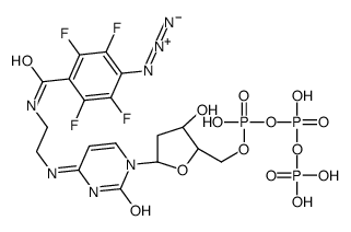 exo-N-(2-(4-azidotetrafluorobenzamido)ethyl)-deoxycytidine-5'-triphosphate结构式