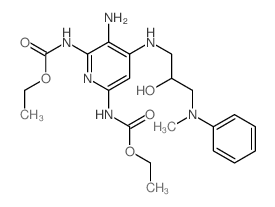 Carbamic acid,[3-amino-4-[[2-hydroxy-3-(methylphenylamino)propyl]amino]-2,6-pyridinediyl]bis-,diethyl ester (9CI)结构式