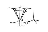 [(η5-pentamethylcyclopentadienyl)Ti(O(t-Bu))Me2]结构式