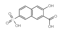2-Naphthalenecarboxylicacid, 3-hydroxy-7-sulfo-结构式
