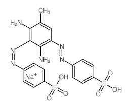 Benzenesulfonic acid,4,4'-[(2,4-diamino-5-methyl-1,3-phenylene)bis(azo)]bis-, disodium salt (9CI) Structure