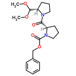 Z-Pro-Pro-aldehyde-dimethyl acetal结构式