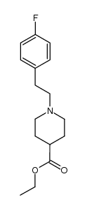 1-[2-(4-fluorophenyl)-ethyl]-piperidine-4-carboxylic acid ethyl ester Structure