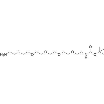 O-(2-氨基乙基)-O’-[2-(叔丁氧羰基-氨基)乙基]四乙二醇结构式