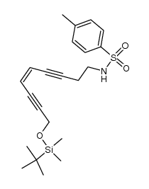 (Z)-1-tert-butyldimethylsilyloxy-9-(4-methylphenylsulfonamido)non-4-ene-2,6-diyne Structure