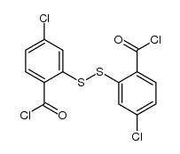 4,4'-dichloro-2,2'-disulfanediyl-bis-benzoyl chloride结构式