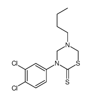 5-butyl-3-(3,4-dichlorophenyl)-1,3,5-thiadiazinane-2-thione结构式