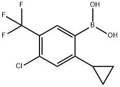 4-Chloro-5-trifluoromethyl-2-cyclopropylphenylboronic acid Structure