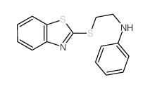 Benzenamine,N-[2-(2-benzothiazolylthio)ethyl]- Structure