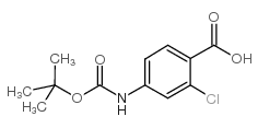 4-((叔丁氧羰基)氨基)-2-氯苯甲酸结构式