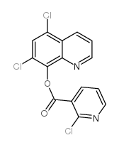 5,7-二氯-8-喹啉基-2-氯烟碱酸结构式