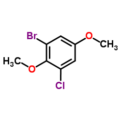 1-Bromo-3-chloro-2,5-dimethoxybenzene结构式