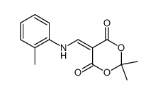 5-{[(2-methylphenyl)amino]methylene}-2,2-dimethyl-1,3-dioxane-4,6-dione结构式