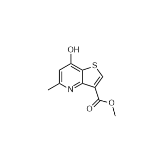 7-羟基-5-甲基噻吩并[3,2-b]吡啶-3-羧酸甲酯结构式