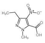 3-乙基-1-甲基-4-硝基-1H-吡唑-5-羧酸结构式