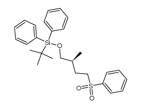 (-)-(3S)-4-{[tert-butyl(diphenyl)silyl]oxy}-3-methylbutyl phenyl sulfone Structure