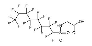 2-(1,1,2,2,3,3,4,4,5,5,6,6,7,7,8,8,8-heptadecafluorooctylsulfonylamino)acetic acid结构式