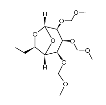 (1R,2R,3S,4S,5R,7S)-7-(iodomethyl)-2,3,4-tris(methoxymethoxy)-6,8-dioxabicyclo[3.2.1]octane Structure
